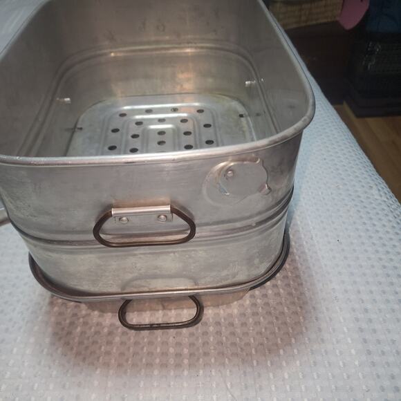 WEAREVER VINTAGE ALUMINUM TURKEY ROASTER 4 PIECE SET PANS - Picture 5 of 7